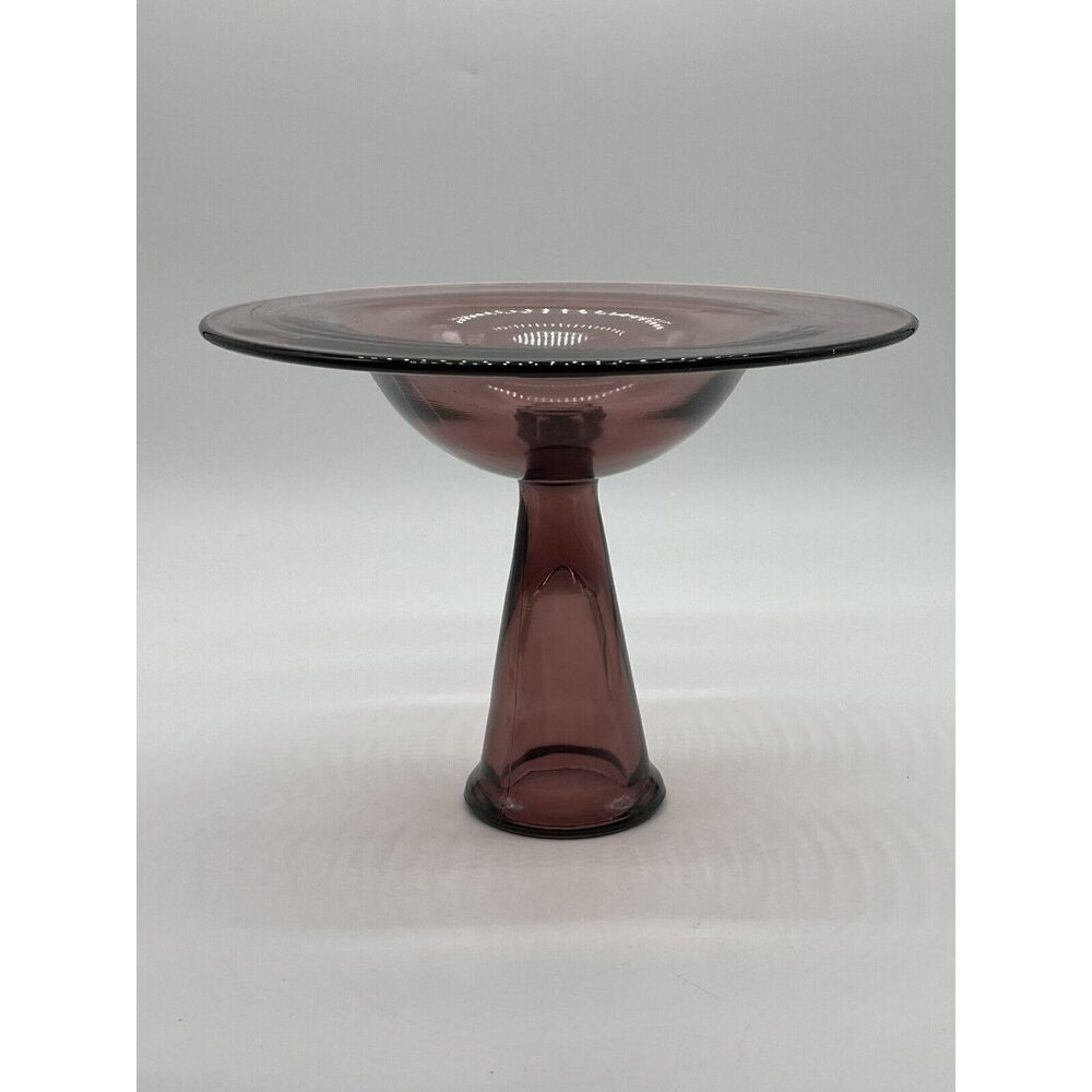 LE Smith Amethyst Orb / Saturn Candleholder Console Bowl Centerpiece